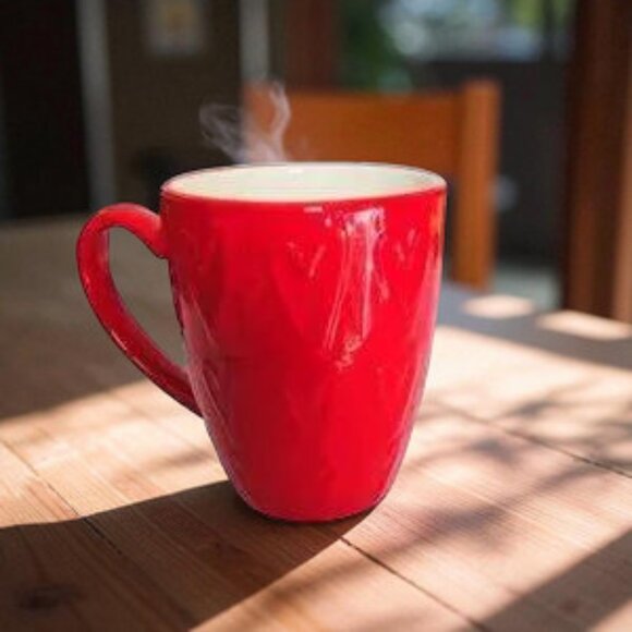 Red Heart Earthenware Coffee Mug 10oz. - Picture 1 of 7